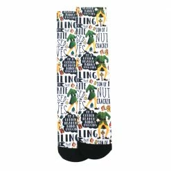 Spoontiques Apparel Elf Quote Crew Socks