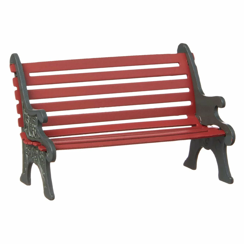 Discount ๐ Department 56 Red Wrought Iron Park Bench From Dept 56 ๐ 3 Department 56 Red Wrought Iron Park Bench From Dept 56