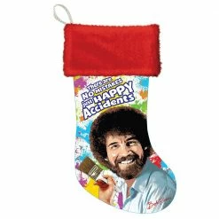 Kurt Adler Bob Ross Splatter Pattern Stocking