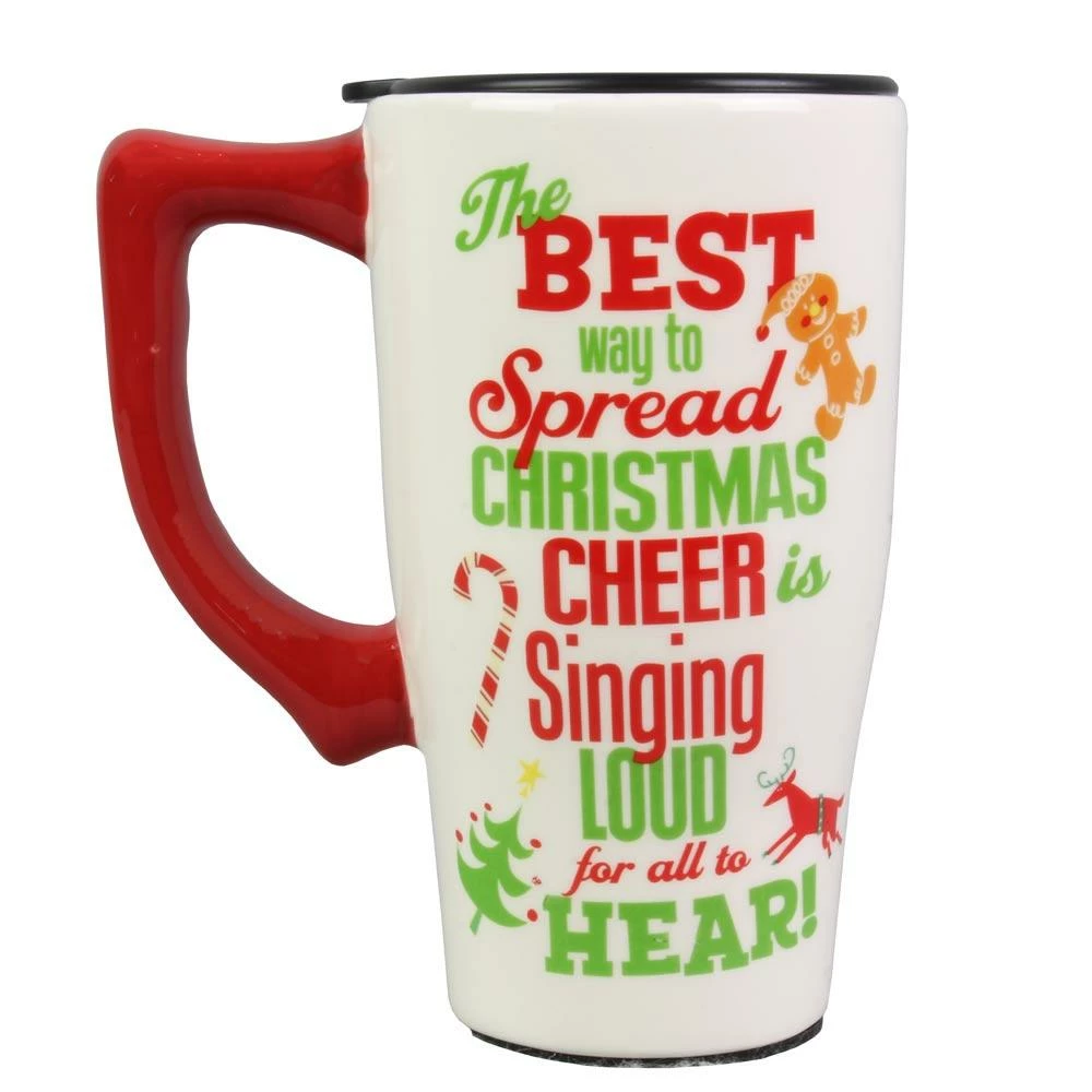 Best Pirce ๐งจ Spoontiques Buddy The Elf Ceramic Travel Mug W/Lid From Elf The Movie Housewares/Home Decor ๐ 4 Spoontiques Buddy The Elf Ceramic Travel Mug W/Lid From Elf The Movie Housewares/Home Decor